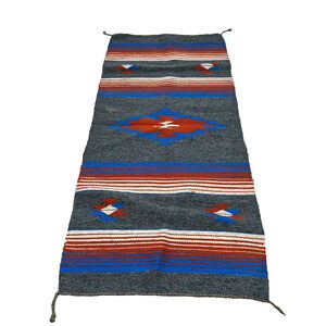 Tejidos Rio‎ Bravo Handwoven Southwestern Large Rug Made In Mexico 27.5" x 59"